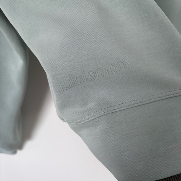 Lululemon Softstreme Perfectly Oversized Cropped Crew - Tidewater Teal - Size 4 - Picture 6 of 6